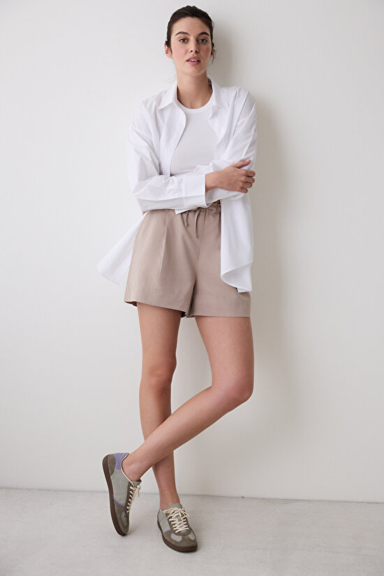 Beyaz Poplin Oversize Gömlek - 4