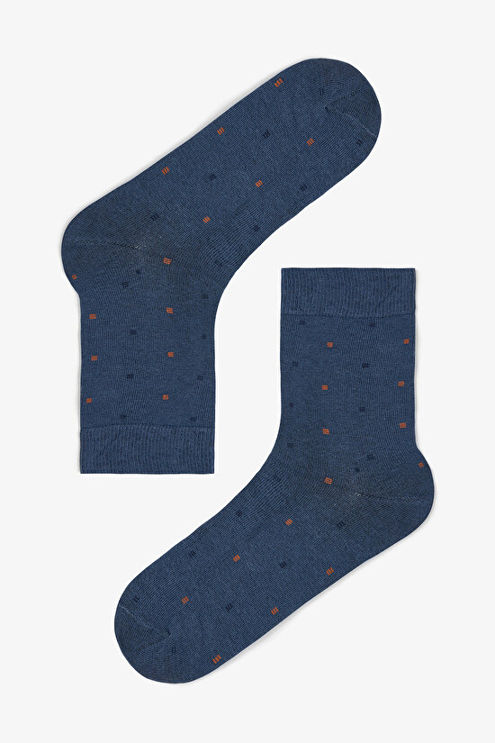 Erkek Blue Line Çizgili 5'li Soket Çorap - 6