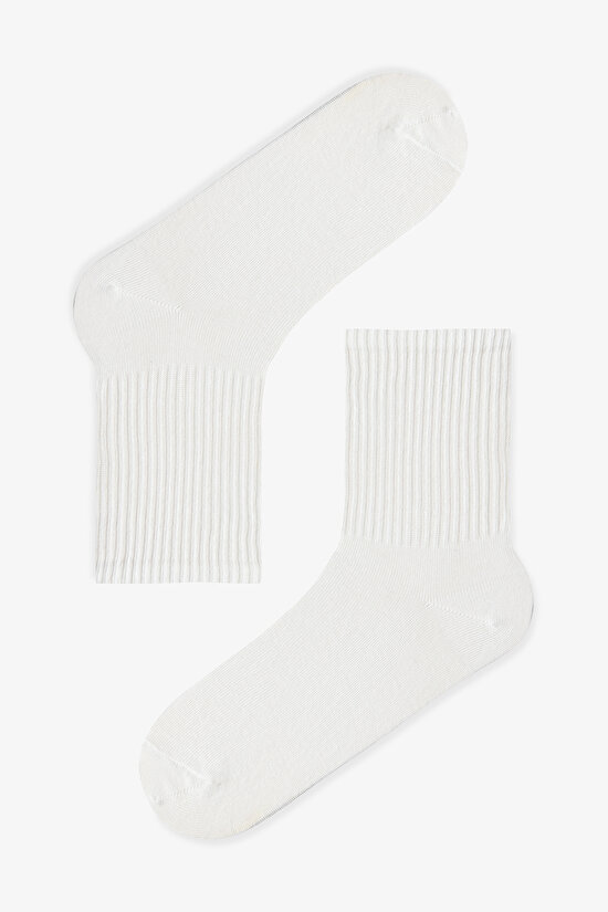 3 Çift Pamuklu Renkli Meyve Desenli Çizgi Detaylı Soket Çorap - 3