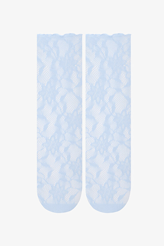 Çiçekli File Soket Çorap - 1