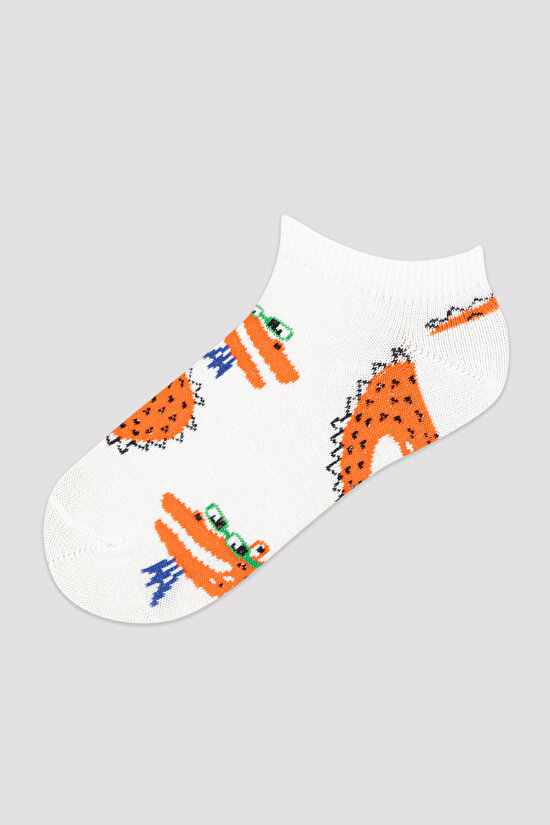 Çok Renkli Erkek Çocuk Safari 3lü Patik Çorap - 4