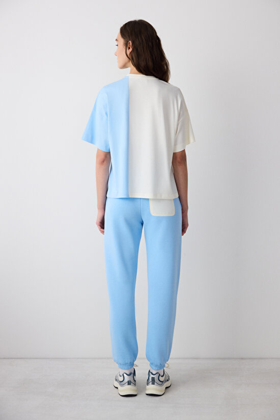 Beyaz Renk Bloklu Vanni Tişört - Saude Koleksiyonu  - 6