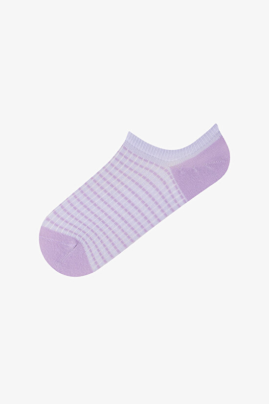 3 Pairs Seamless Toe Cotton Colorful Striped Patterned Sneaker Socks - 3