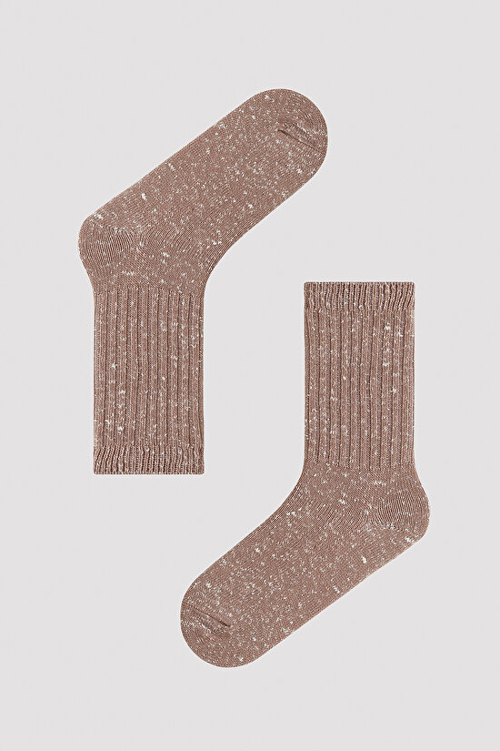 Deep Açık Kahverengi Soket Çorap - 1
