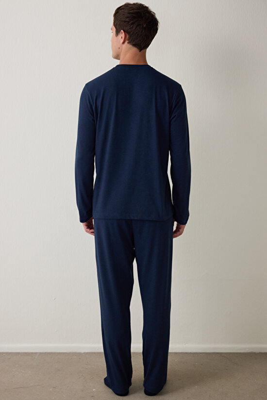 Erkek Everest Oversize Uzun Kollu Pijama Takımı - 6