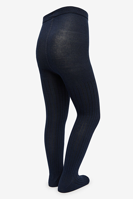 Pretty Rib 2li  Beyaz-Lacivert Külotlu Çorap - 8