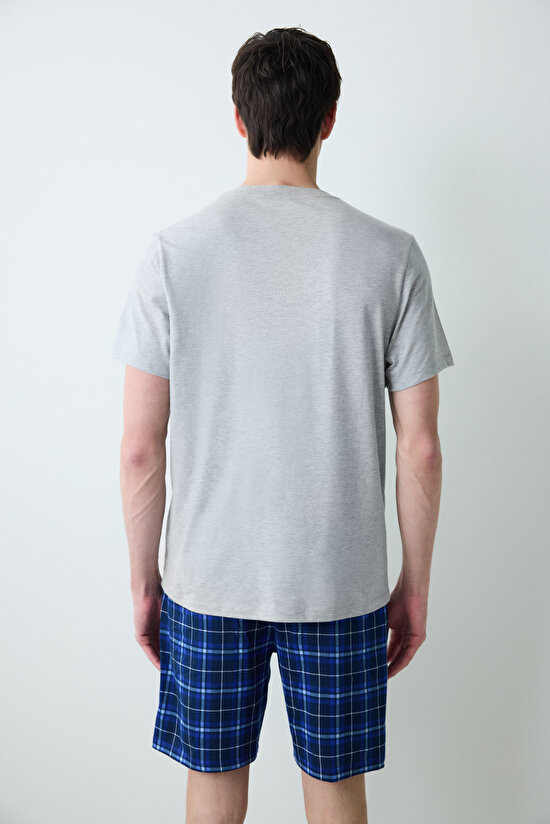 Spaghetti Çok Renkli Cepli Şortlu Pijama Takımı Spaghetti Çok Renkli Cepli Şortlu Pijama Takımı - 6