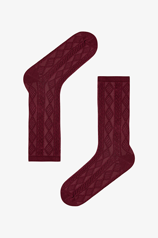 5 Pairs of Cotton Self-Patterned Socket Socks - 4