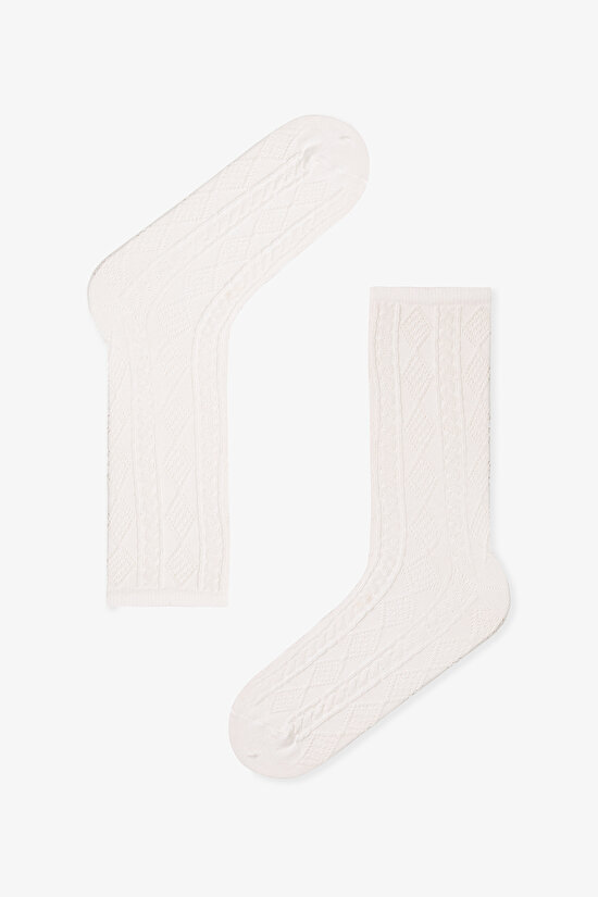 5 Pairs of Cotton Self-Patterned Socket Socks - 5