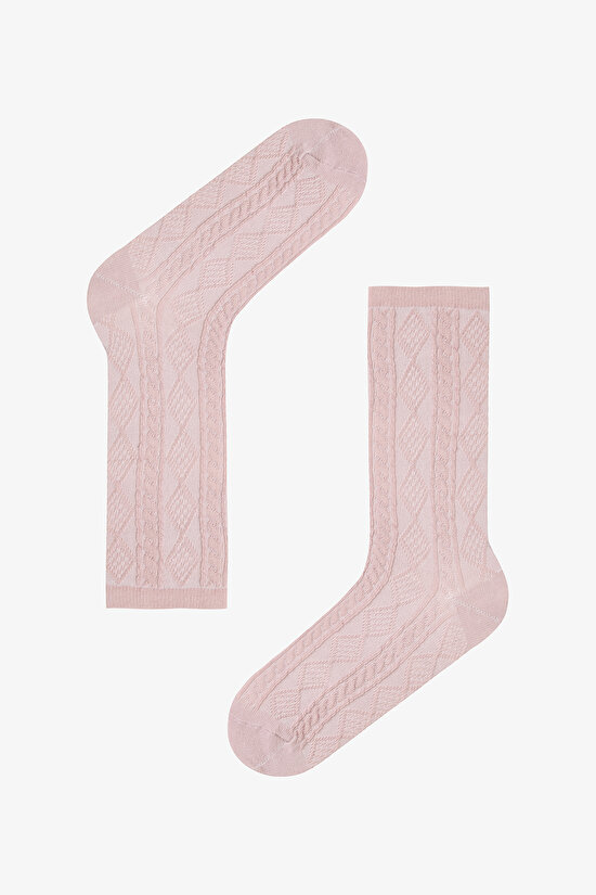 5 Pairs of Cotton Self-Patterned Socket Socks - 6