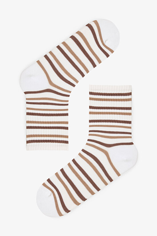 3 Pairs of Cotton Self-Patterned Teddy Bear Socket Socks - 3