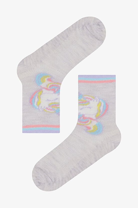 Kız Çocuk Color Unicorn 4lü Soket Çorap - 3