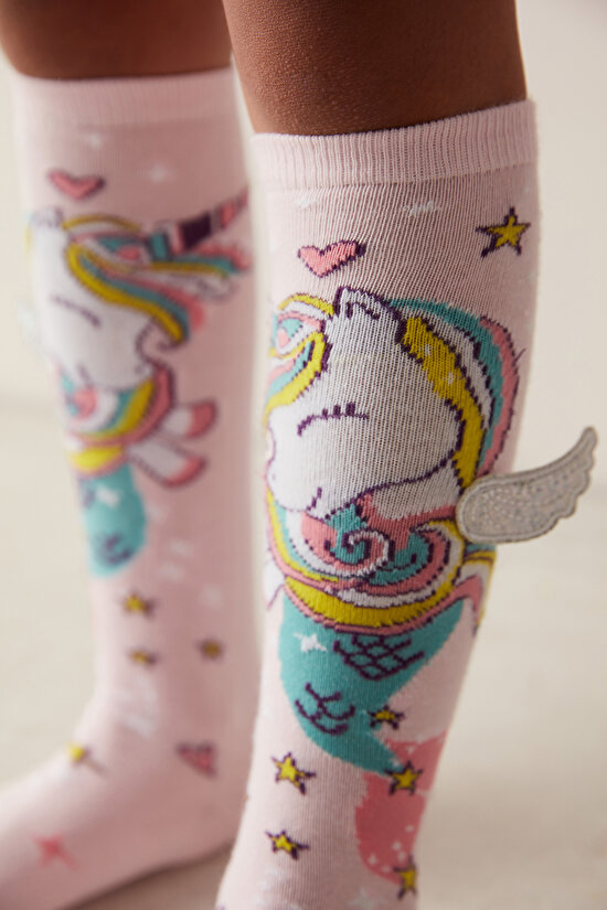 Kız Çocuk Wings Unicorn Çorap - 2