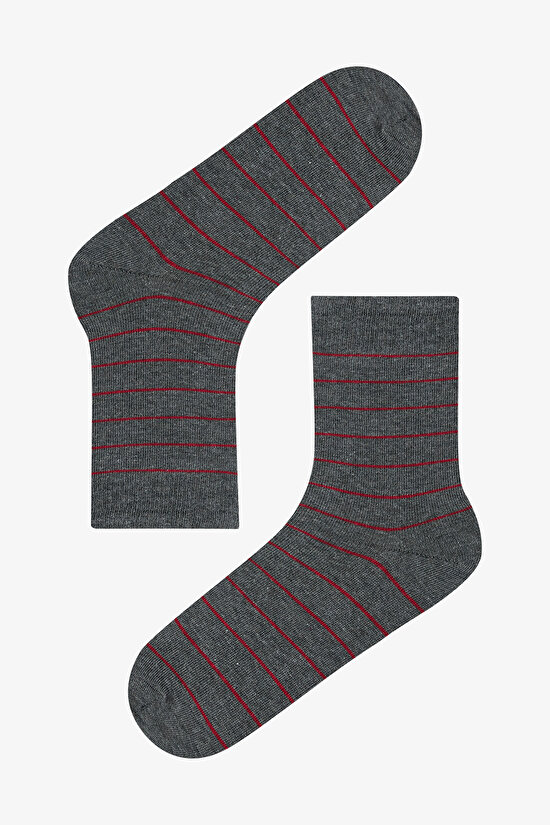 5 Pairs of Cotton Striped Socket Socks - 3