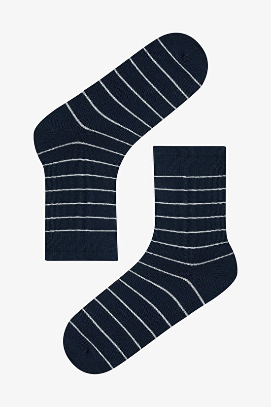 5 Pairs of Cotton Striped Socket Socks - 5