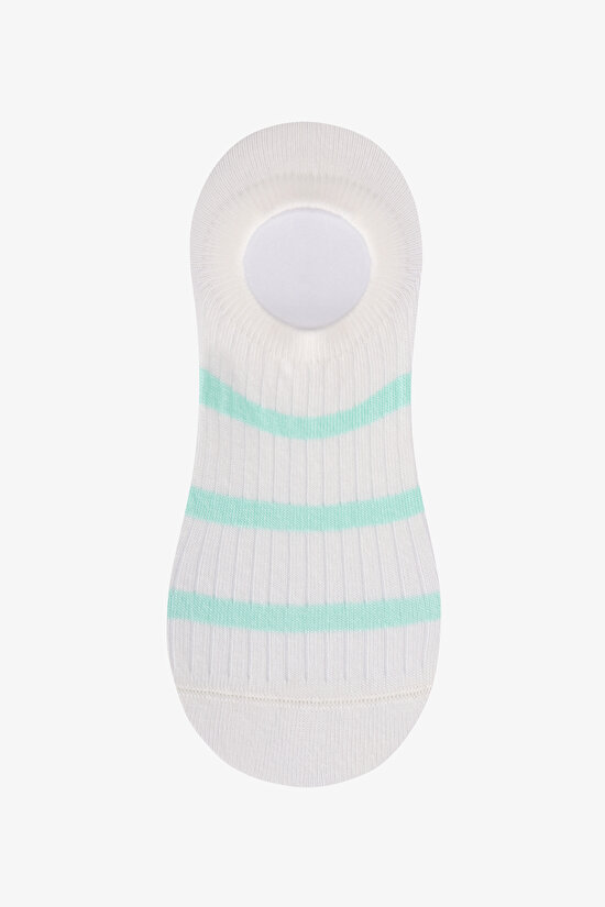 3 Çift Burun Dikişsiz Pamuklu Renkli Tavşan Nakışlı Sneaker Çorap - 3