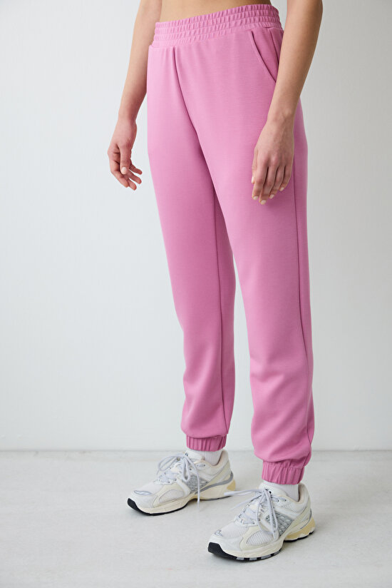 Silky Feel Rose Pink Jogger - 1