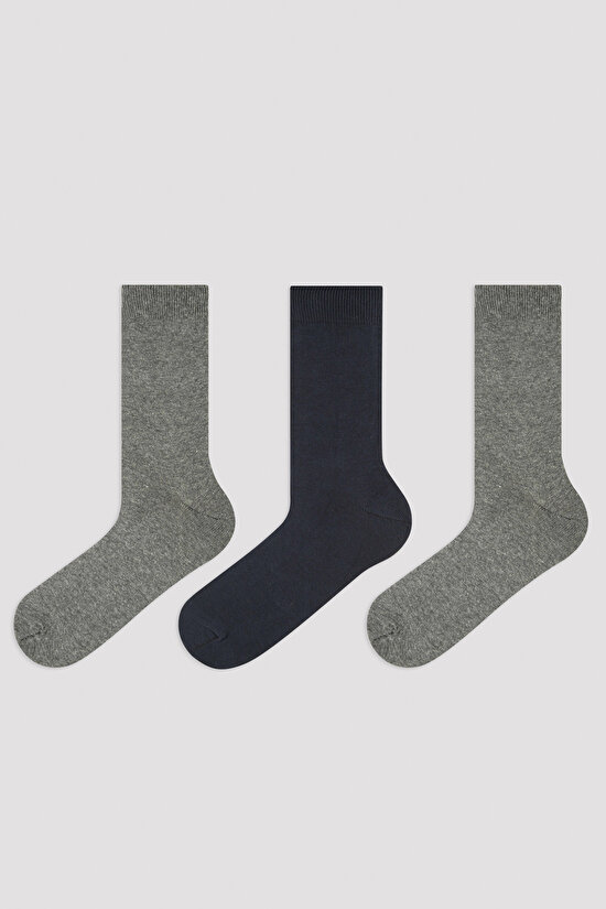 Multi Colour Erkek Basic 3in1 Soket Socks - 1