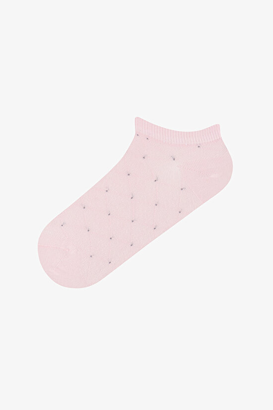 5 Çift Pamuk Küçük Puantiye Desenli Patik Çorap - 2