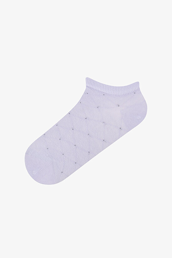 5 Çift Pamuk Küçük Puantiye Desenli Patik Çorap - 3