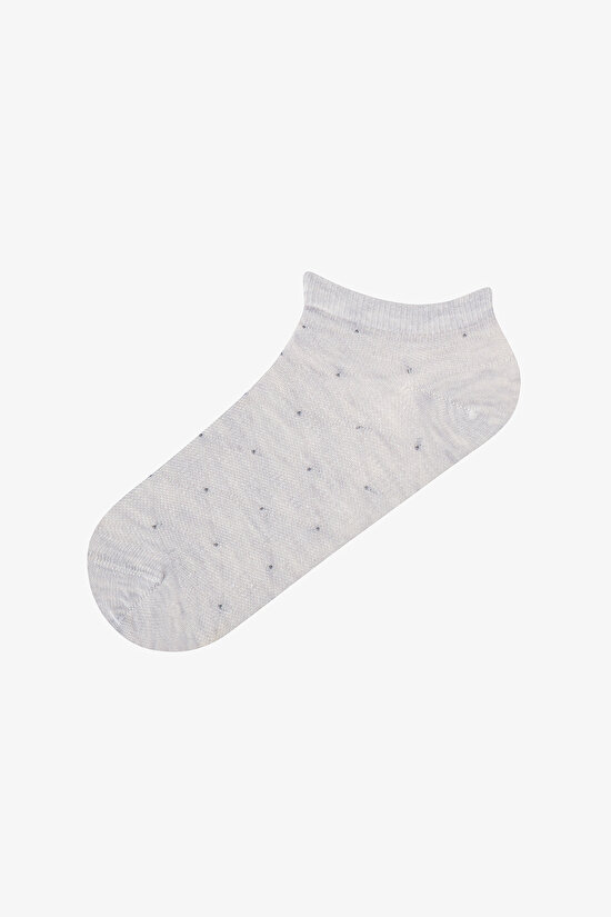 5 Çift Pamuk Küçük Puantiye Desenli Patik Çorap - 5