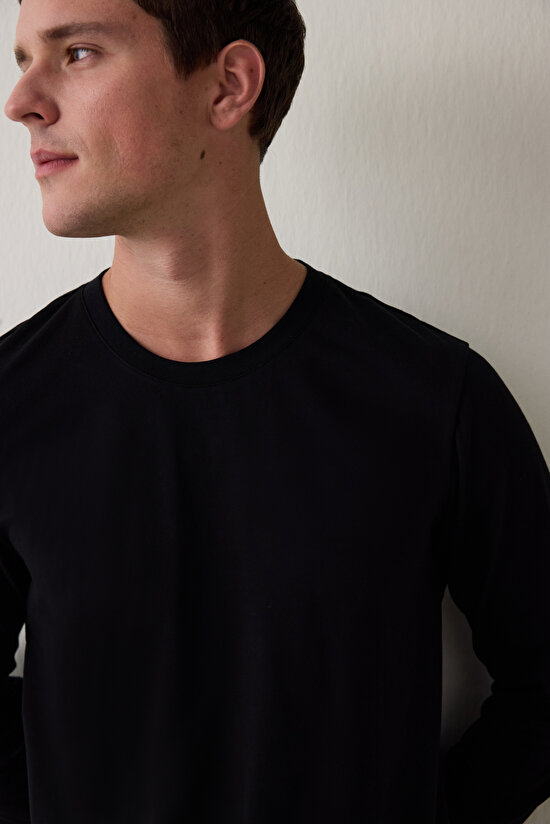 Antrasit Erkek Street Oversize Rahat Kalıp Uzun Kollu Pijama Takımı - 4