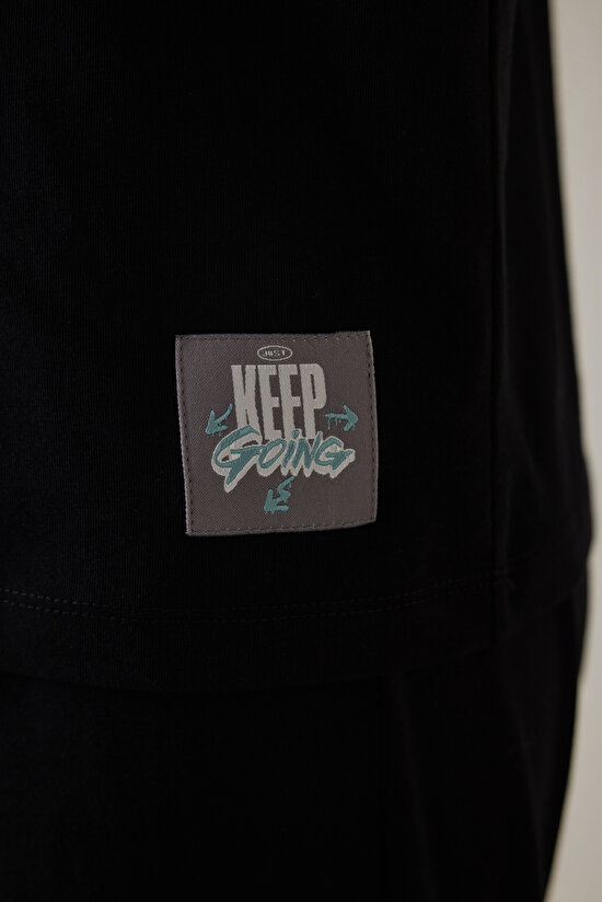 Antrasit Erkek Street Oversize Rahat Kalıp Uzun Kollu Pijama Takımı - 6