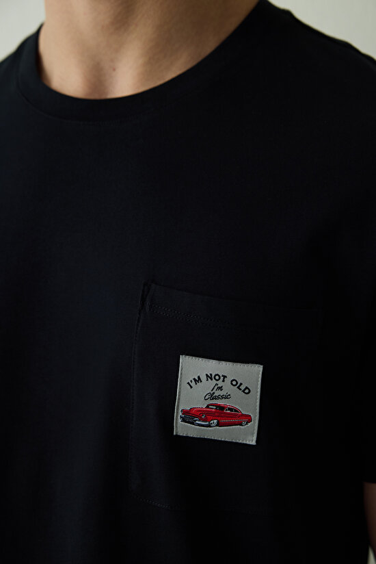 Erkek Siyah Car Pantolon Pijama Takımı - 4