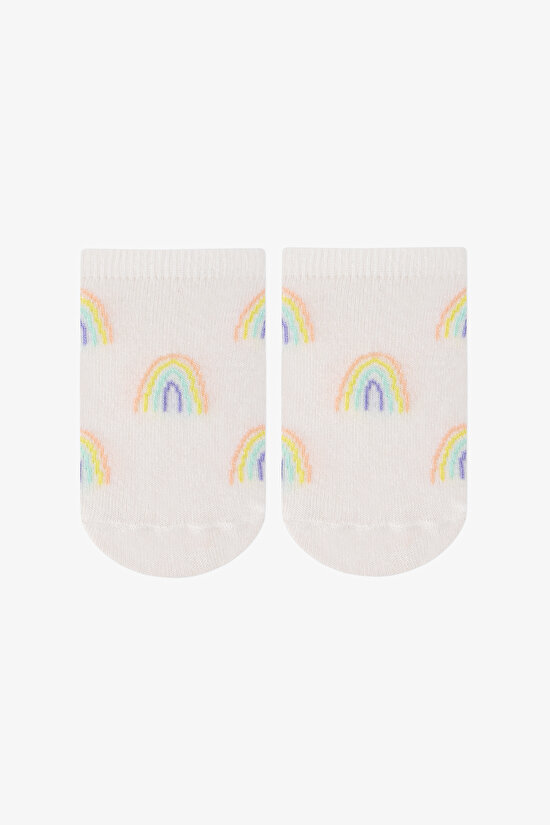 Renkli Kız Çocuk Sunny Rainbow 4 'lü Patik Çorap - 2
