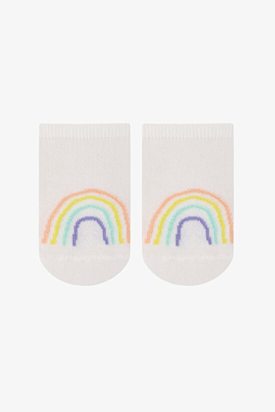 Renkli Kız Çocuk Sunny Rainbow 4 'lü Patik Çorap - 3