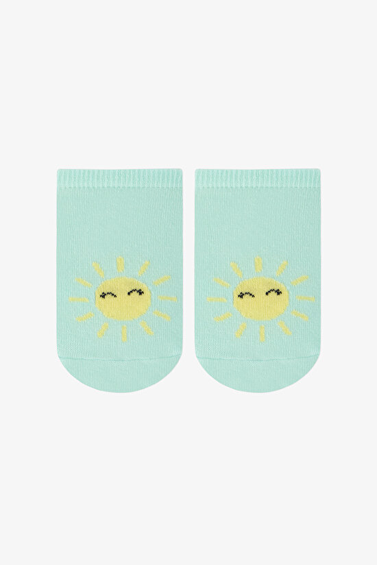 Renkli Kız Çocuk Sunny Rainbow 4 'lü Patik Çorap - 4