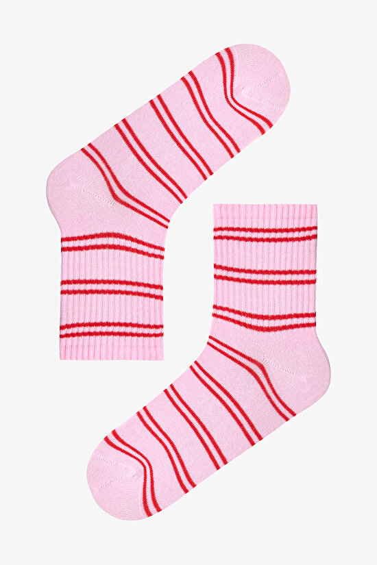 3 Pairs Cotton Striped Patterned Socket Socks - 6