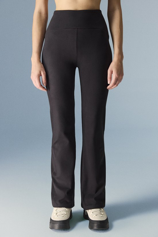 Black Warm Flare Leggings - 2