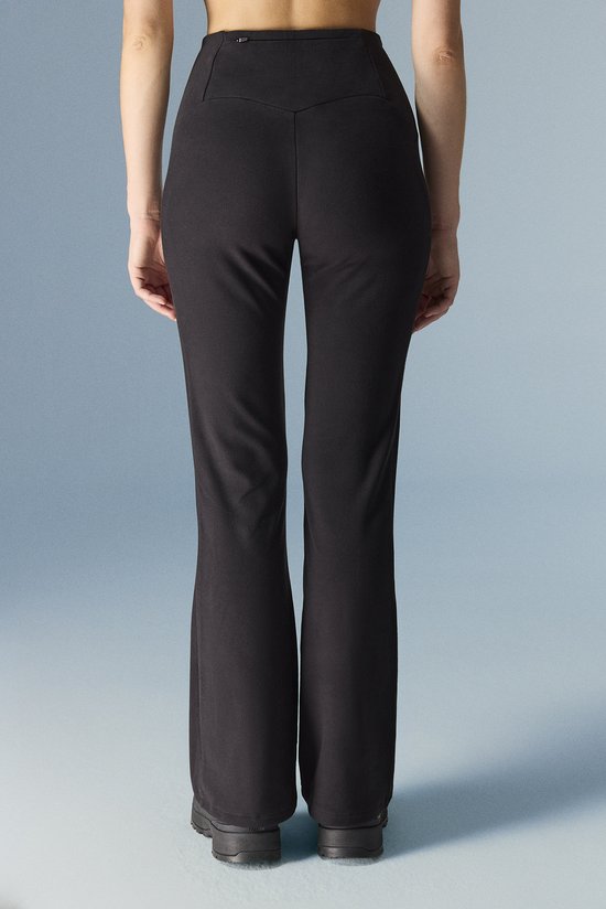 Black Warm Flare Leggings - 3