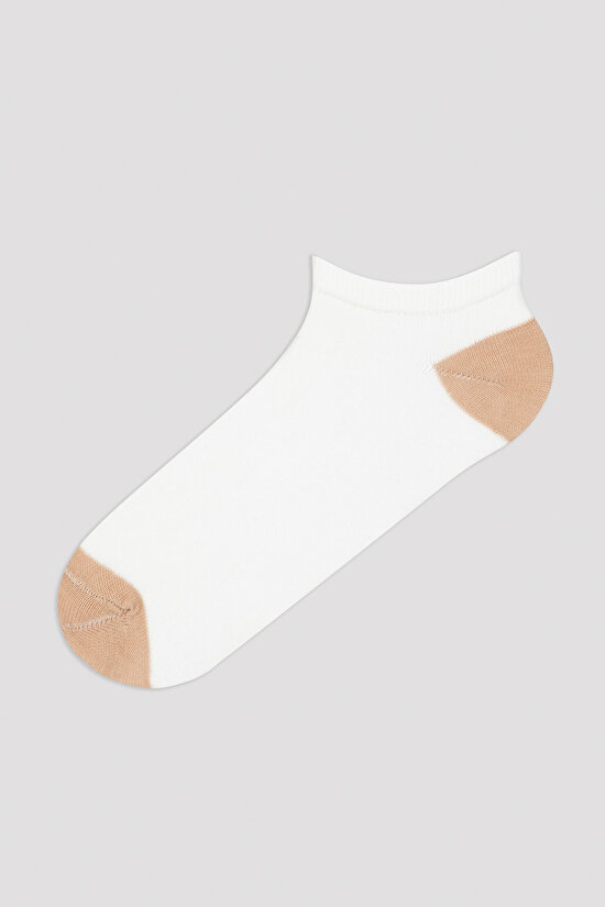 Desenli 3'lü Patik Çorap - 4