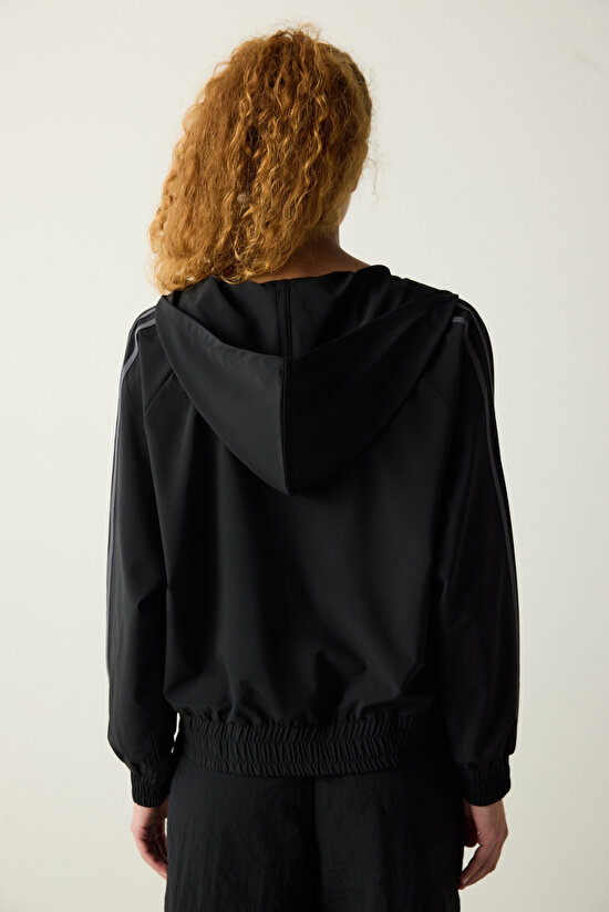 Two Striped Zipped Hoodie - 7