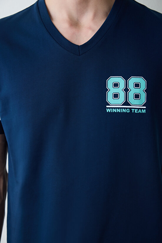 88 Çok Renkli Şortlu Pijama Takımı - 4