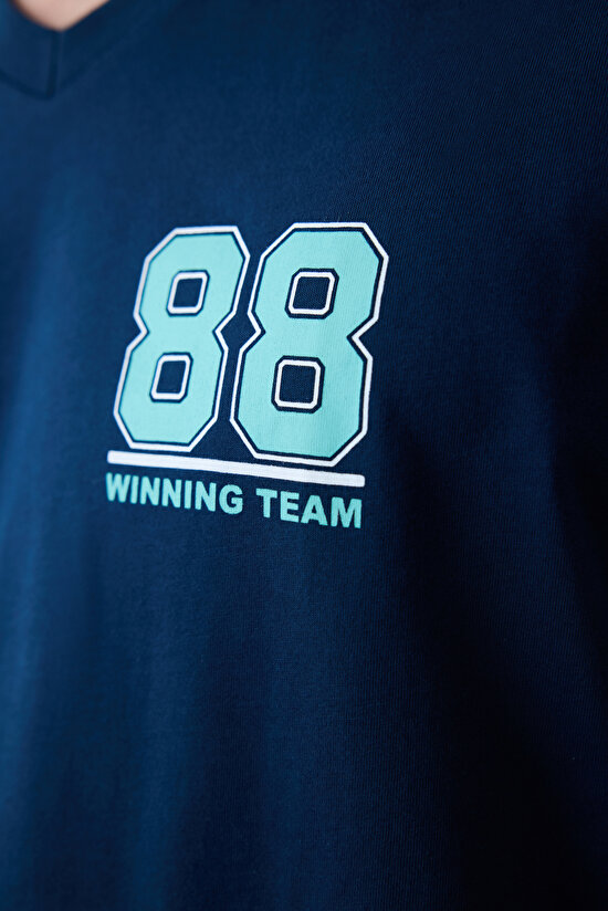 88 Çok Renkli Şortlu Pijama Takımı - 5