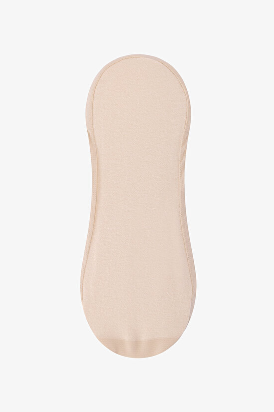 Lazer Kesim Kaydırmaz Topuk Babet Çorap - 3