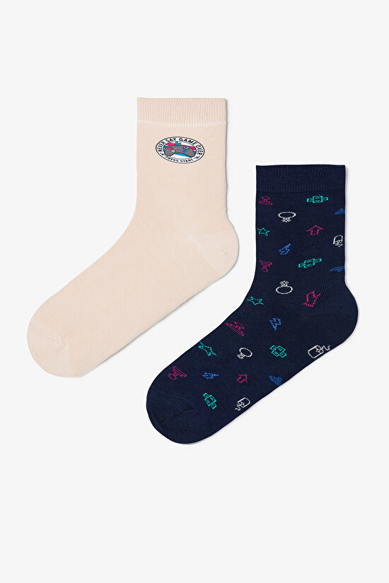 Man Joystick Slogan 2-Pack Socket Socks - 1