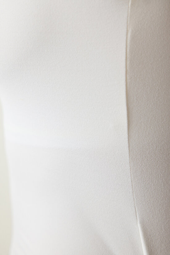 Square Neck Optic White Top - 8