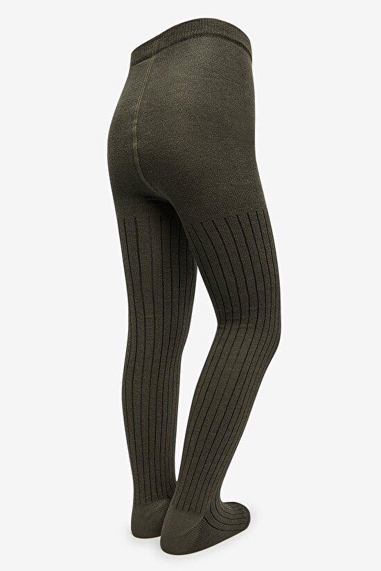 Pretty Rib Haki  2li Külotlu Çorap - 4