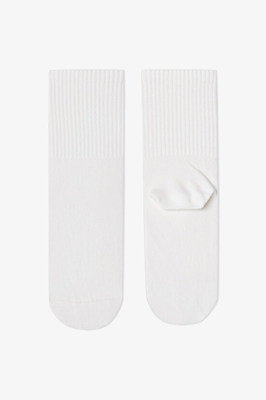 3 Çift Pamuklu Çiçek Nakışlı Tenis Soket Çorap - 4