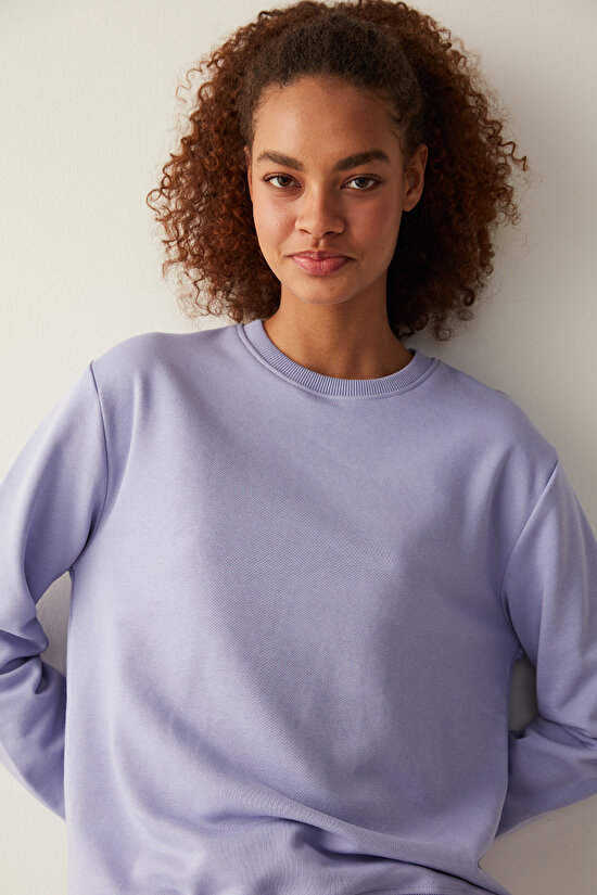 Oversize Active Lilac Sweatshirt - 1