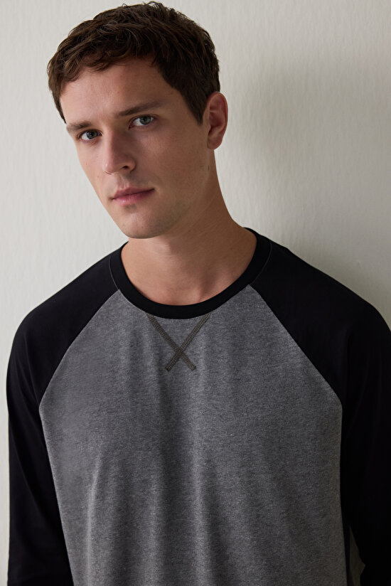 Lacivert Erkek Uzun Kollu Pijama Takımı - 3