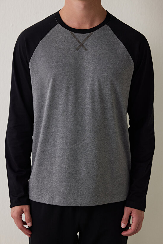 Lacivert Erkek Uzun Kollu Pijama Takımı - 4