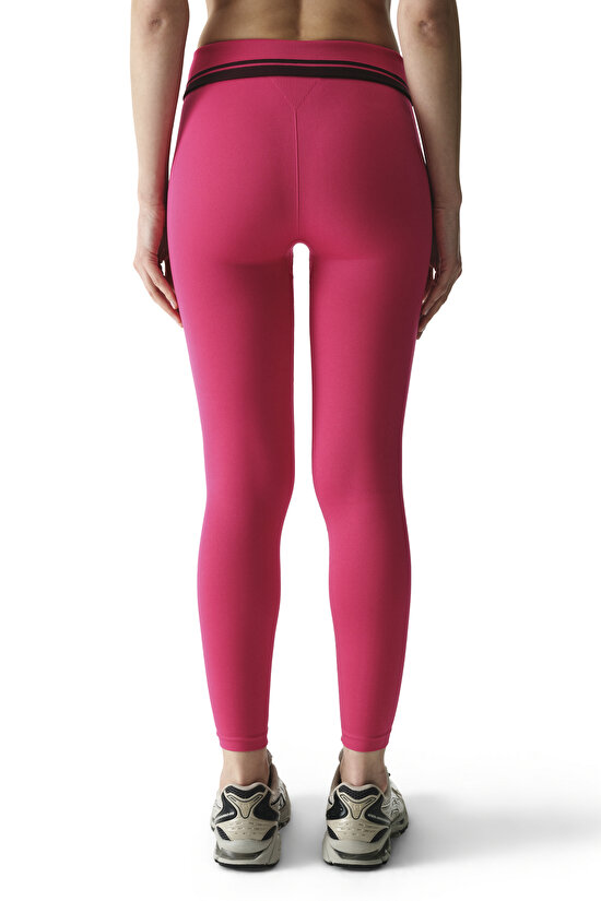 Fuşya Foldable Dikişsiz Tayt - 3