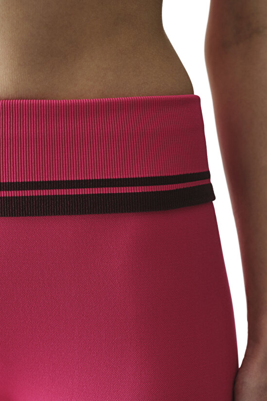 Fuşya Foldable Dikişsiz Tayt - 4