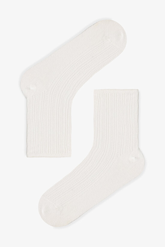 Renkli Relax Jacquard 5'li Soket Çorap - 4