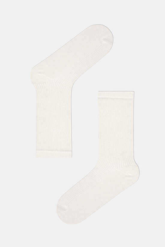 Basic Rib Kahverengi 3lü Soket Çorap - 4